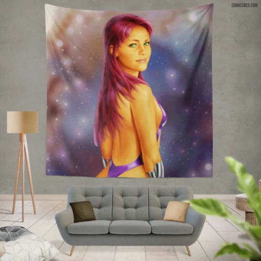 Starfire Tamaranean Heroine Comic Wall Tapestry