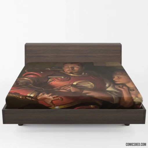 Steampunk Iron Man Victorian Tech Comic Fitted Sheet