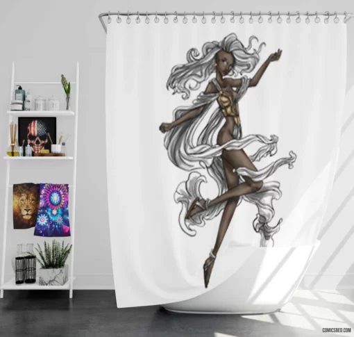 Storm Mutant Mistress of Elements Comic Shower Curtain