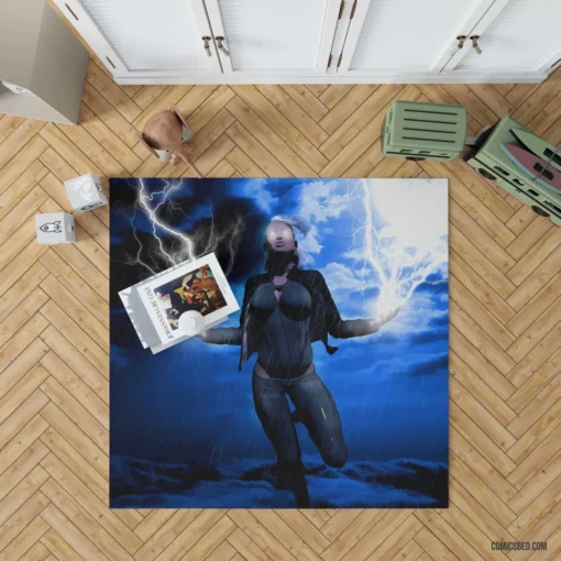 Storm Weather-Controlled Hero Comic Rug