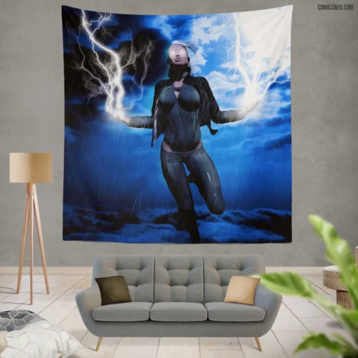 Storm Weather-Controlled Hero Comic Wall Tapestry