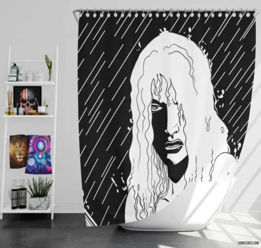 Strippers Vs. Werewolves Moonlit Horror Comic Shower Curtain