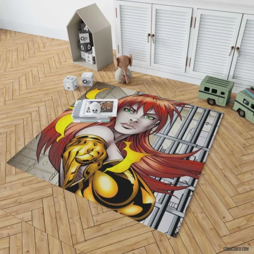 Strobe Electrifying Hero Comic Rug 1