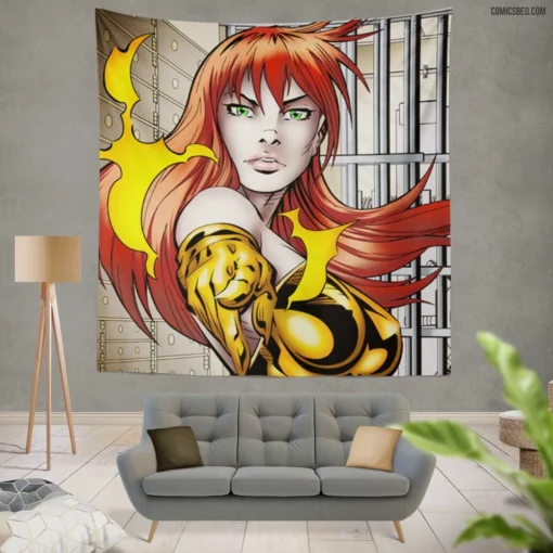 Strobe Electrifying Hero Comic Wall Tapestry