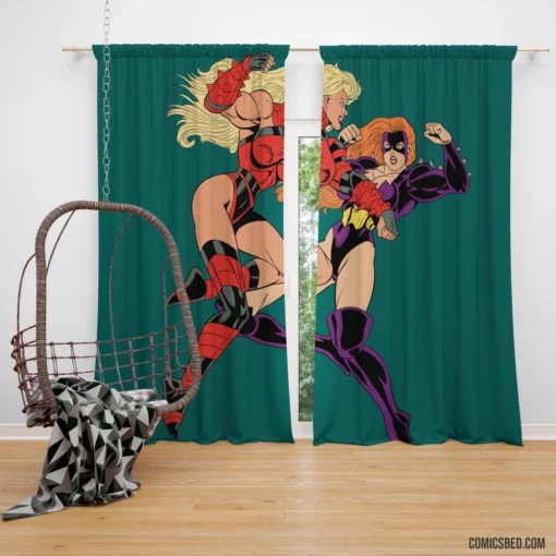 Stunner Electrifying Hero Comic Curtain