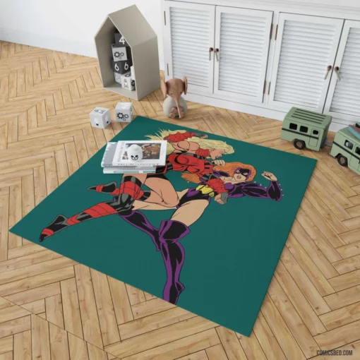 Stunner Electrifying Hero Comic Rug 1