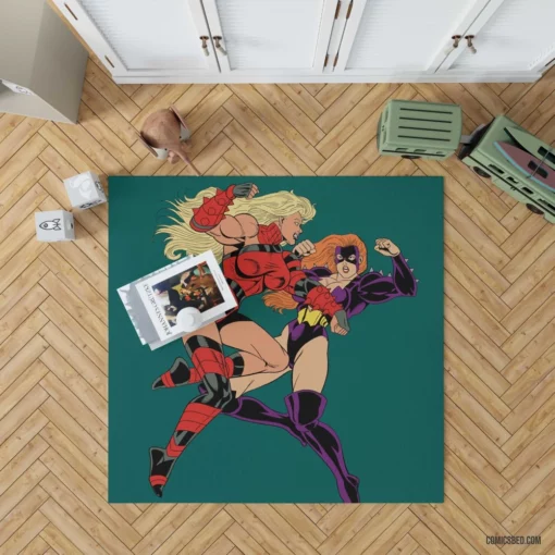 Stunner Electrifying Hero Comic Rug