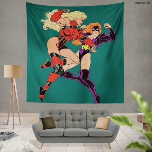 Stunner Electrifying Hero Comic Wall Tapestry