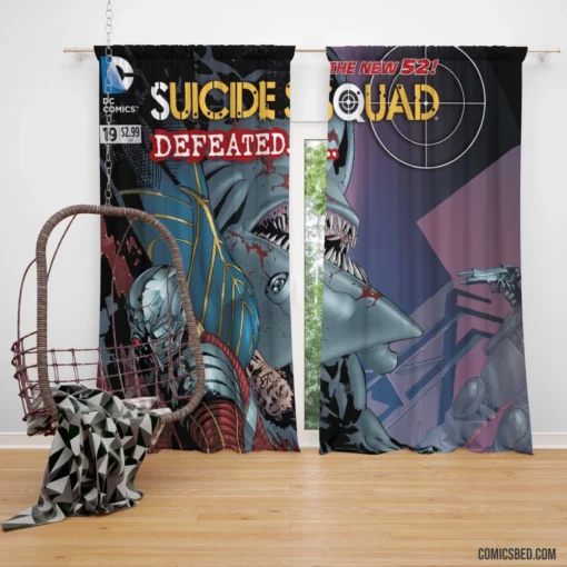 Suicide Squad Anti-Heroic Team Comic Curtain