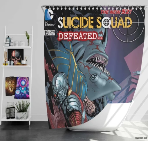 Suicide Squad Anti-Heroic Team Comic Shower Curtain