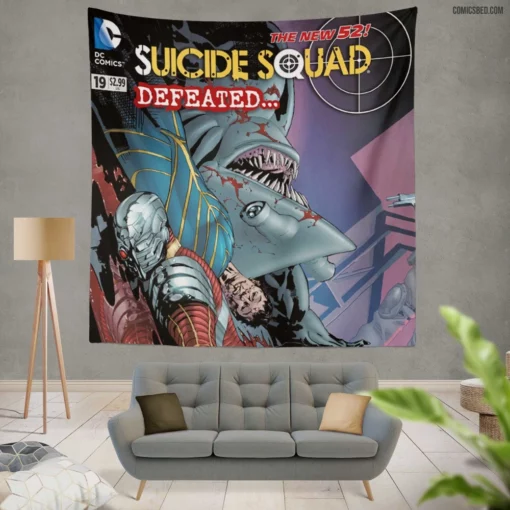 Suicide Squad Anti-Heroic Team Comic Wall Tapestry