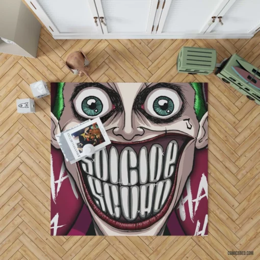 Suicide Squad Joker Villainous Jester Comic Rug