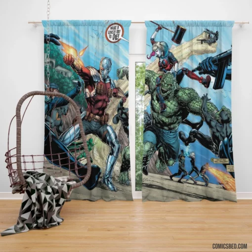 Suicide Squad Rogue Gallery Comic Curtain