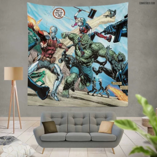 Suicide Squad Rogue Gallery Comic Wall Tapestry