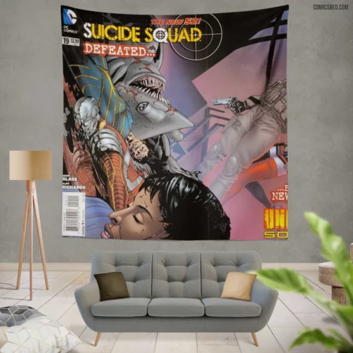 Suicide Squad Villain Team Comic Wall Tapestry