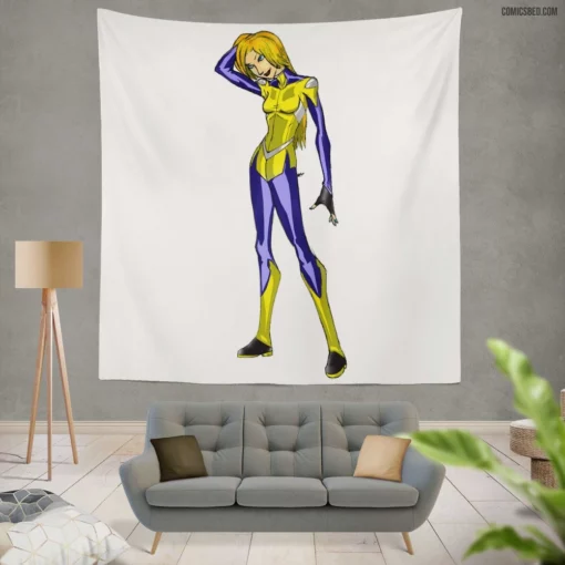 Sun Girl Solar Heroine Comic Wall Tapestry