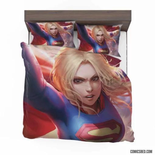 Supergirl Blonde Blue Eyes DC Heroine Comic Bedding Set 1