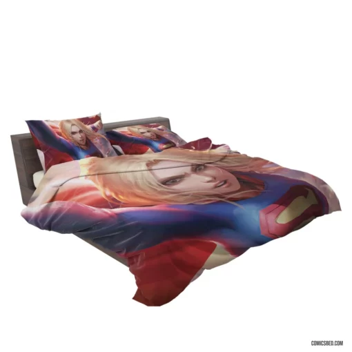 Supergirl Blonde Blue Eyes DC Heroine Comic Bedding Set 2