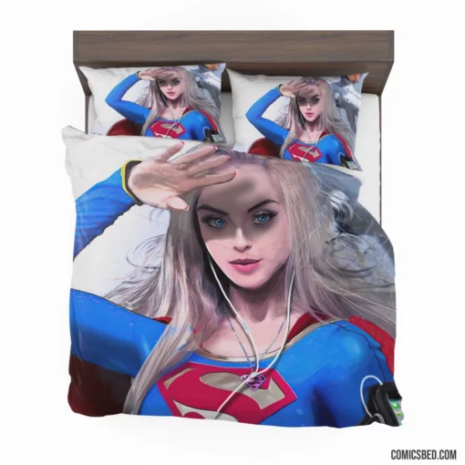 Supergirl Blonde DC Kryptonian Comic Bedding Set 1