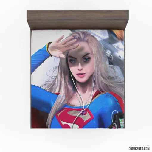 Supergirl Blonde DC Kryptonian Comic Fitted Sheet 1