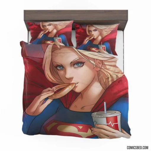 Supergirl Blonde DC Superhero Comic Bedding Set 1