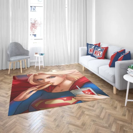 Supergirl Blonde DC Superhero Comic Rug 2