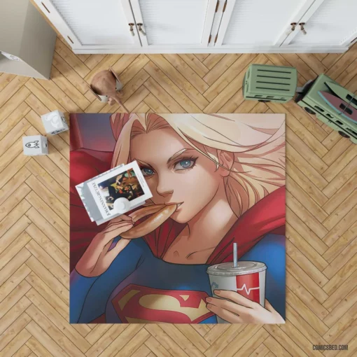 Supergirl Blonde DC Superhero Comic Rug