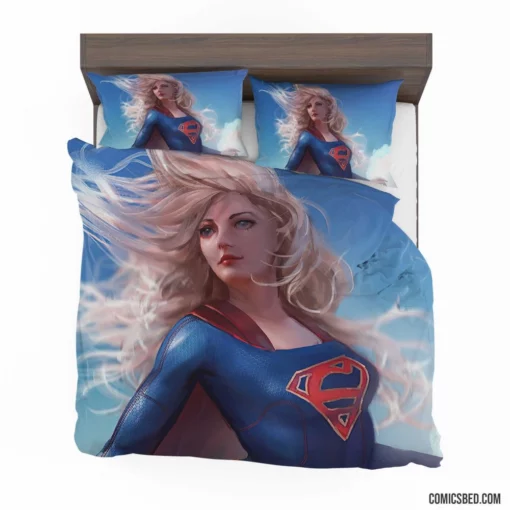 Supergirl DC Blonde-Haired Girl Hero Comic Bedding Set 1