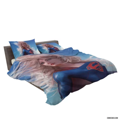 Supergirl DC Blonde-Haired Girl Hero Comic Bedding Set 2