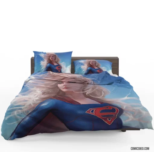 Supergirl DC Blonde-Haired Girl Hero Comic Bedding Set