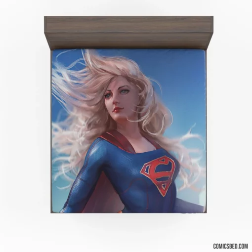 Supergirl DC Blonde-Haired Girl Hero Comic Fitted Sheet 1