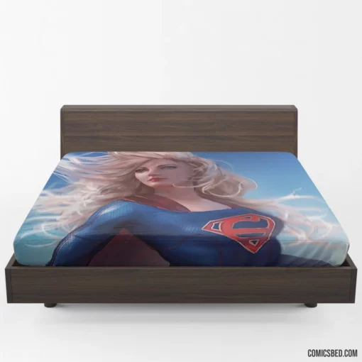 Supergirl DC Blonde-Haired Girl Hero Comic Fitted Sheet