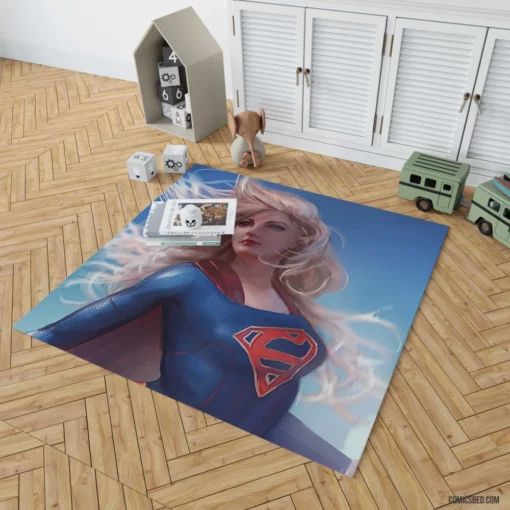 Supergirl DC Blonde-Haired Girl Hero Comic Rug 1