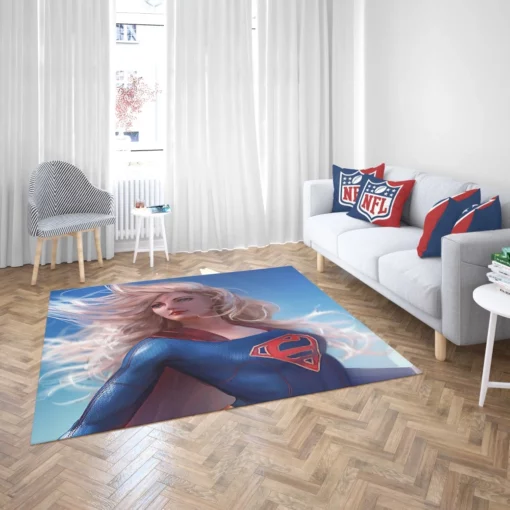 Supergirl DC Blonde-Haired Girl Hero Comic Rug 2