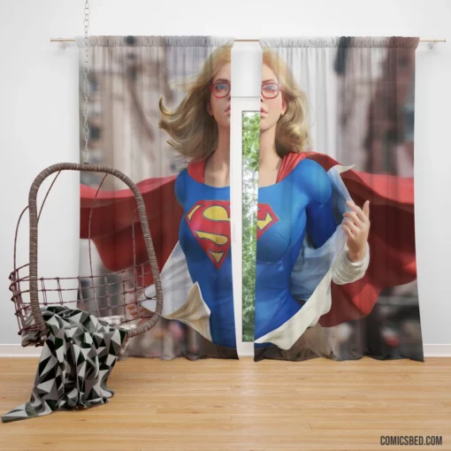 Supergirl DC Blonde-Haired Heroine Comic Curtain