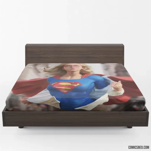 Supergirl DC Blonde-Haired Heroine Comic Fitted Sheet