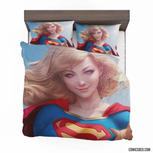 Supergirl DC Blonde Heroine Comic Bedding Set 1