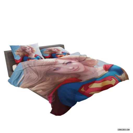 Supergirl DC Blonde Heroine Comic Bedding Set 2