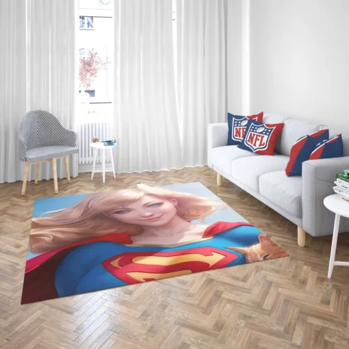 Supergirl DC Blonde Heroine Comic Rug 2