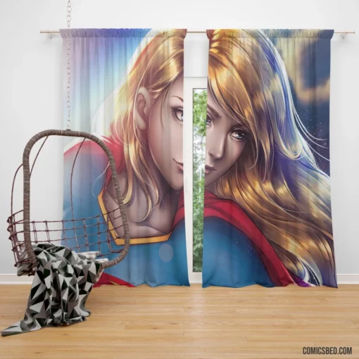 Supergirl DC Flying Heroine Comic Curtain