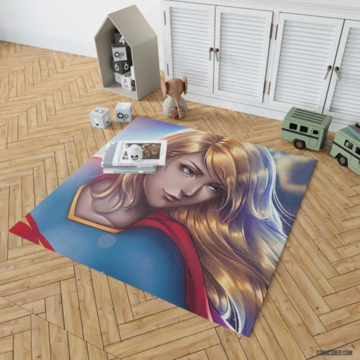 Supergirl DC Flying Heroine Comic Rug 1