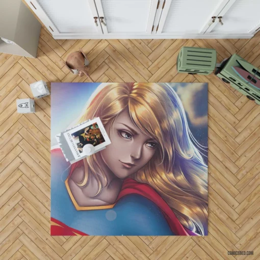 Supergirl DC Flying Heroine Comic Rug