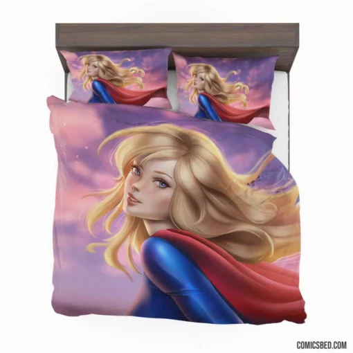 Supergirl DC Heroine with Blue Eyes Comic Bedding Set 1
