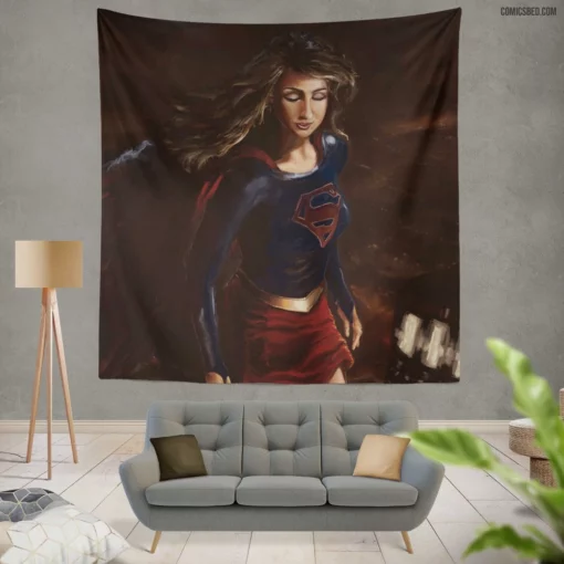 Supergirl DC Kryptonian Hero Comic Wall Tapestry