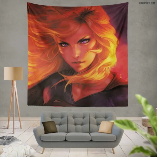 Supergirl DC Kryptonian Maiden Comic Wall Tapestry