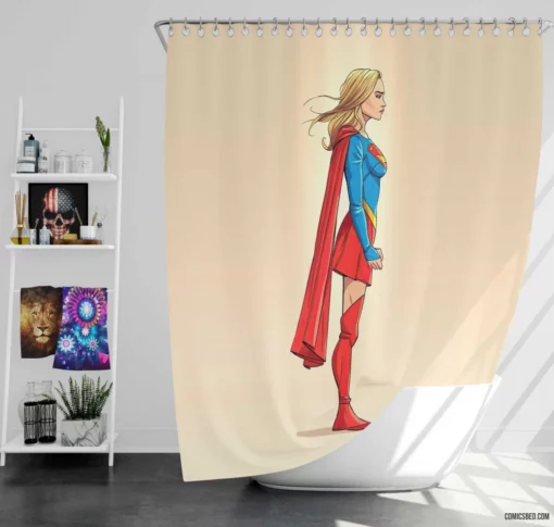 Supergirl DC Superpowered Heroine Comic Shower Curtain