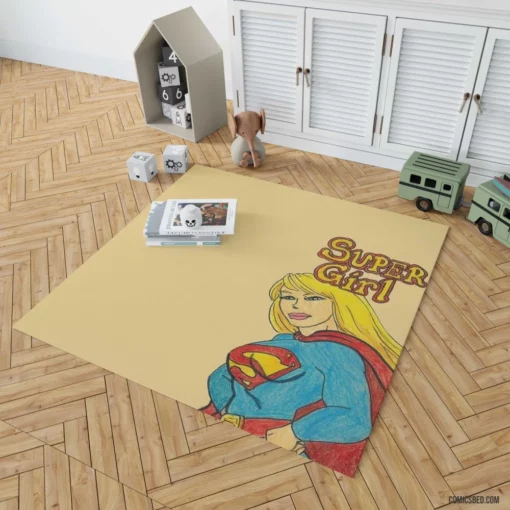 Supergirl Kryptonian Heroine Journey Comic Rug 1