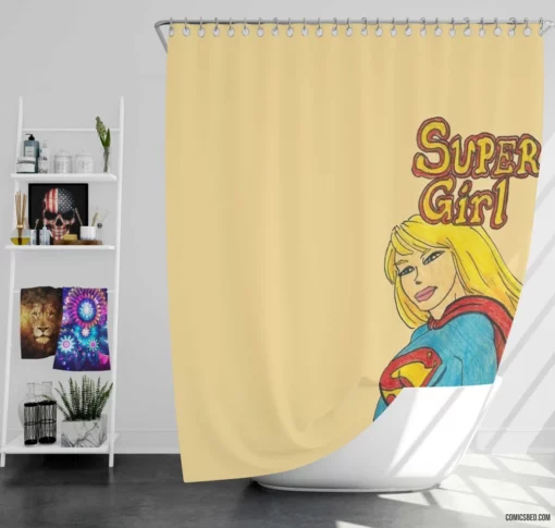 Supergirl Kryptonian Heroine Journey Comic Shower Curtain