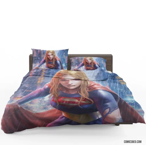 Supergirl Rain DC Flying Heroine Comic Bedding Set