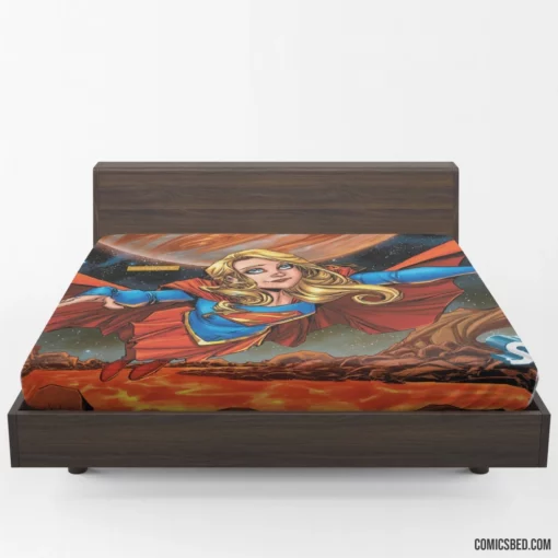 Supergirl Rebirth 1 Heroic Return Comic Fitted Sheet